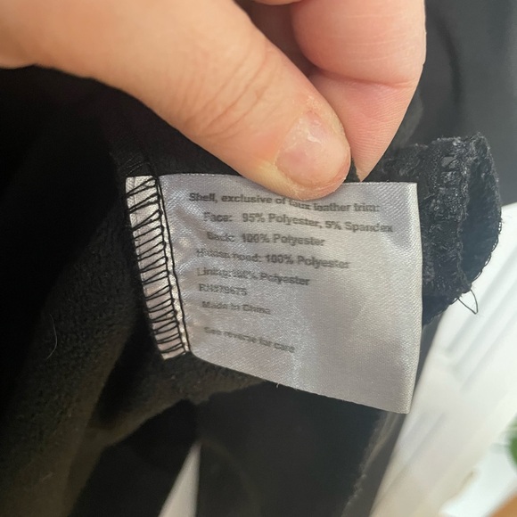 Michael Kors Black Asymmetrical Trench Coat, Size Small - Picture 6 of 7